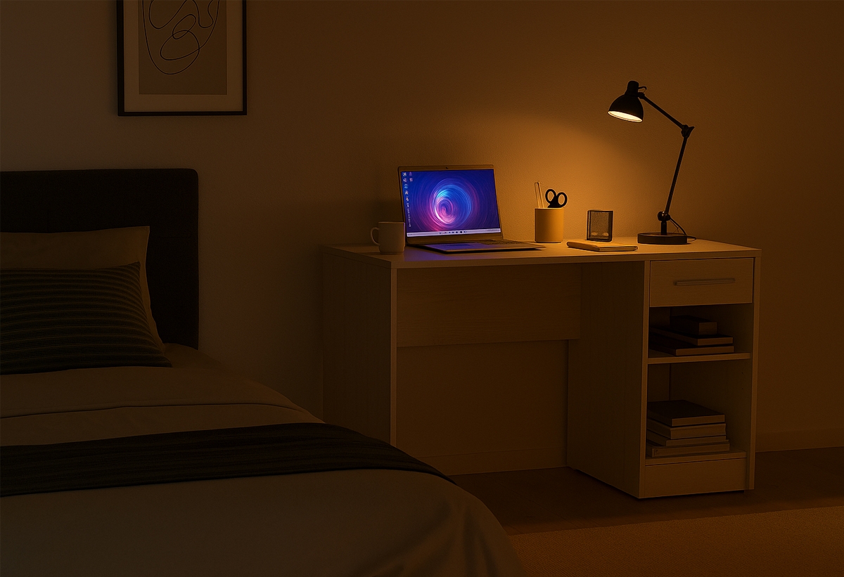 Απεικονίζεται το γραφείο Student σε ένα υπνοδωμάτιο.